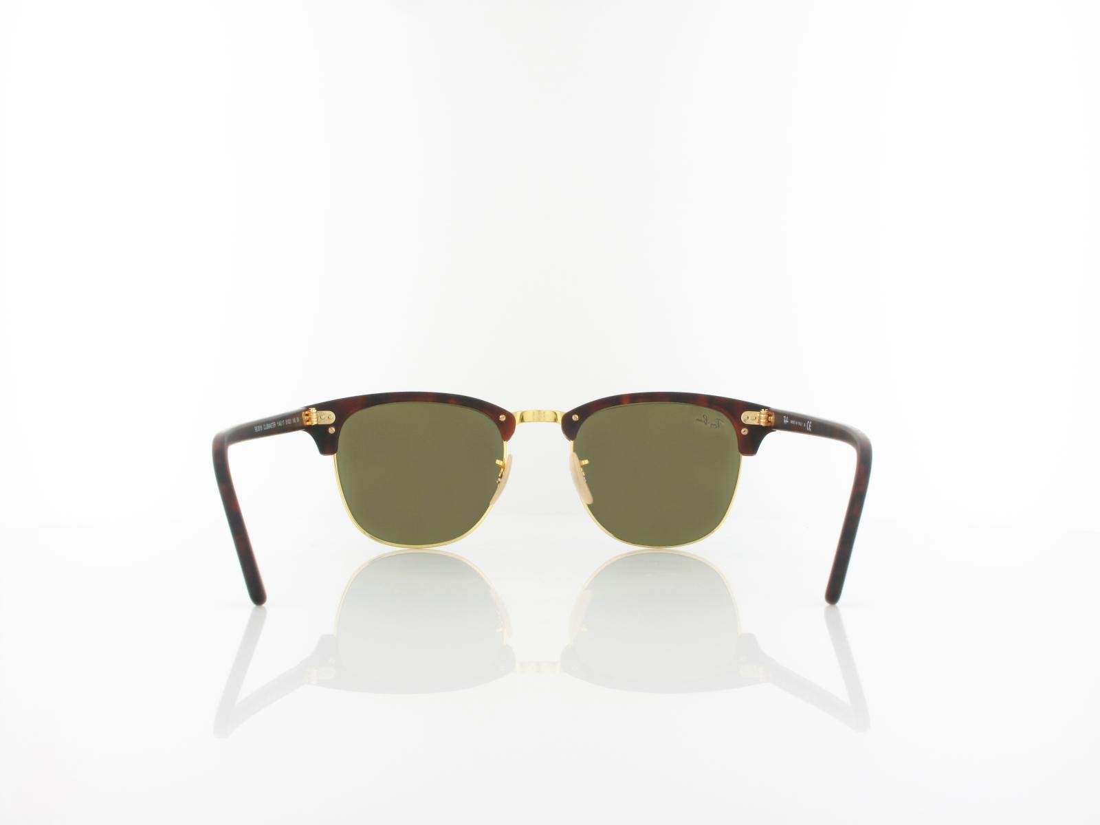 Ray Ban Clubmaster RB3016 114517 51 Sand Havana Gold Grey Mirror Blue