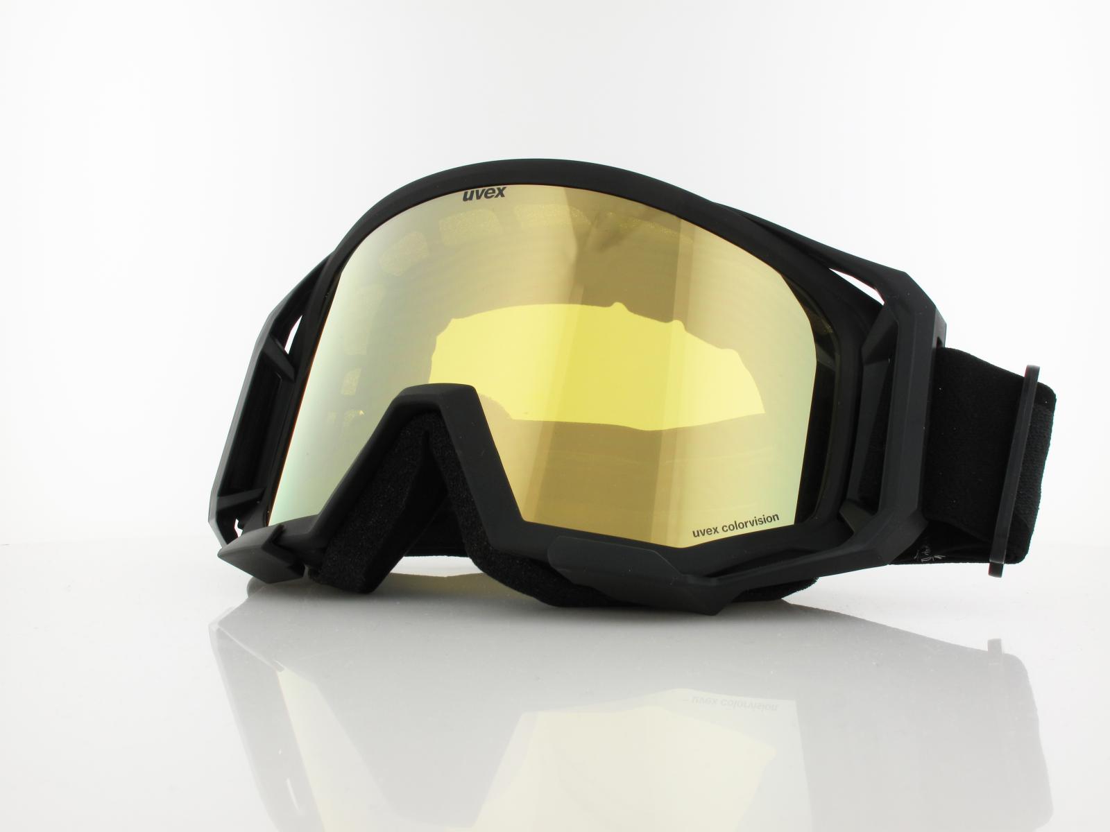 Uvex Occhiali - athletic CV - black matt /colorvision yellow mirror gold