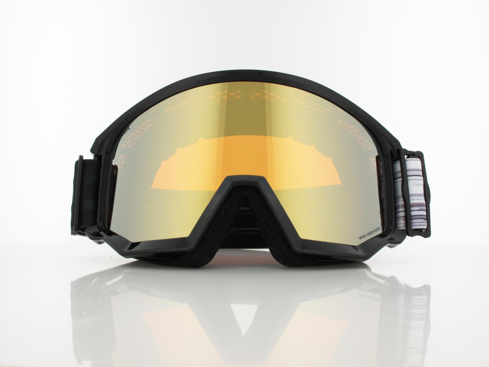 Uvex Occhiali - athletic CV - black matt /colorvision yellow mirror gold