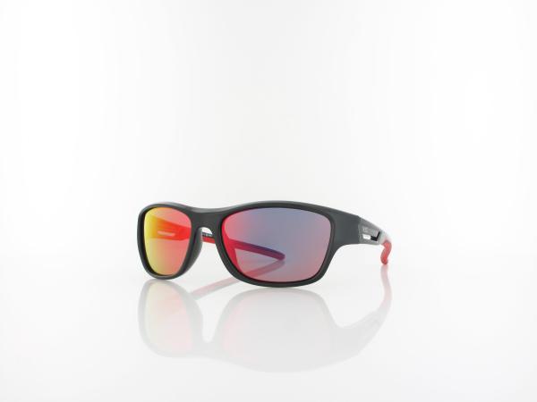 HIS polarized HPS40103-3 52 black / smoke with red revo polarized