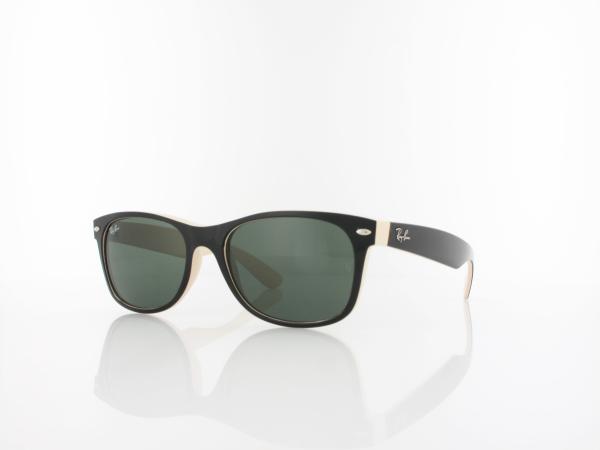 Ray Ban New Wayfarer RB2132 875 55 top black on beige / crystal green