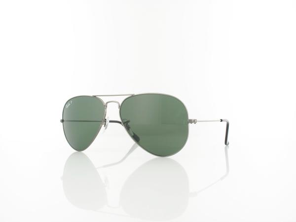 Ray Ban Aviator Large Metal RB3025 004-58 58 gunmetal / crystal green polarized