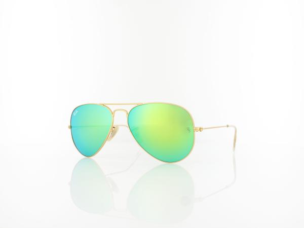 Ray Ban Aviator Large Metal RB3025 112/19 55 matte gold / green mirror