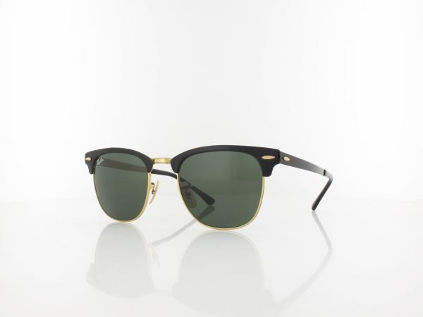 Ray Ban Clubmaster Metal RB3716 187 51 gold top on black / green