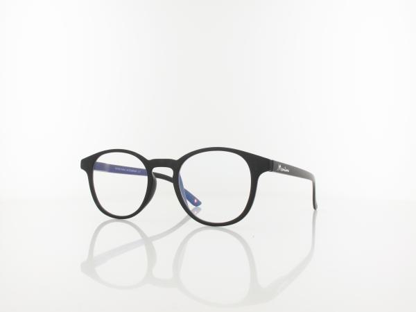 Brilando BLF52 BLUE-UV Fertiglesebrille matt black +1,00