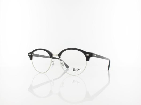 Ray Ban Clubround RX4246V 2000 49 shiny black