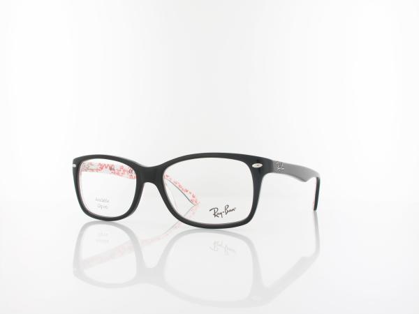 Ray Ban RX5228 5014 55 top black on texture white