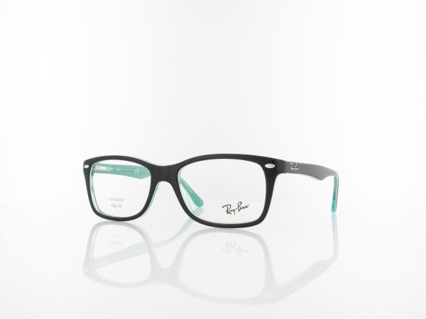 Ray Ban RX5228 8121 53 black on trasparent green