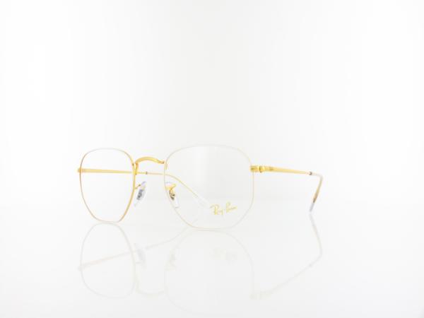 Ray Ban RX6448 3104 51 white on legend gold